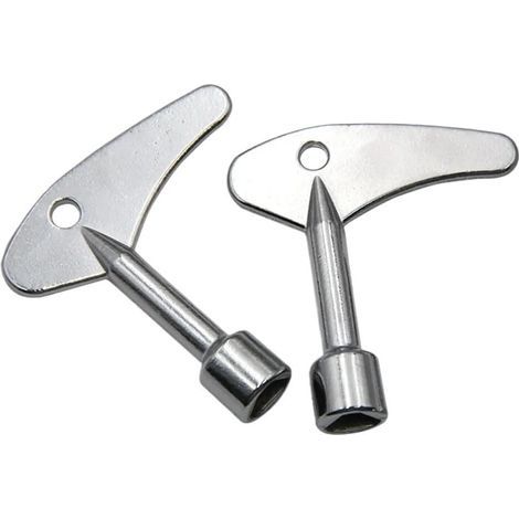 Lot de 2 clés triangulaires intérieures argentées for Compteur d'eau d'ascenseur Domestique, Armoire de Commande électrique (1/5)