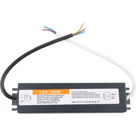 Source d'alimentation de conducteur de LED de commutateur résistant à l'eau ultra-mince câblé de 80W 50/60HZ