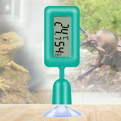 Thermomètre et hygromètre numériques avec écran LCD rétroéclairé, rotatif à 360°, adaptés aux terrariums, serres et incubateurs.