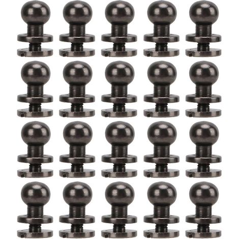 Lot de 20 rivets en laiton inoxydables à tête ronde, vis 8x7 mm, accessoires de bricolage pour sacs à main et chaussures (1/5)