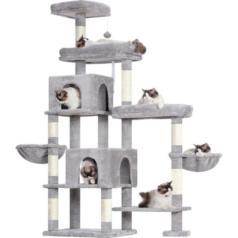 Arbre à Chat XXL 180 cm, Espace Extensible, Stable, MPJ038W (1/5)