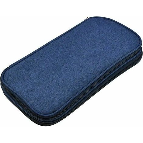 Leerer Aufbewahrungsbeutel für Häkelnadeln, Stricknadeln und Scheren – blau