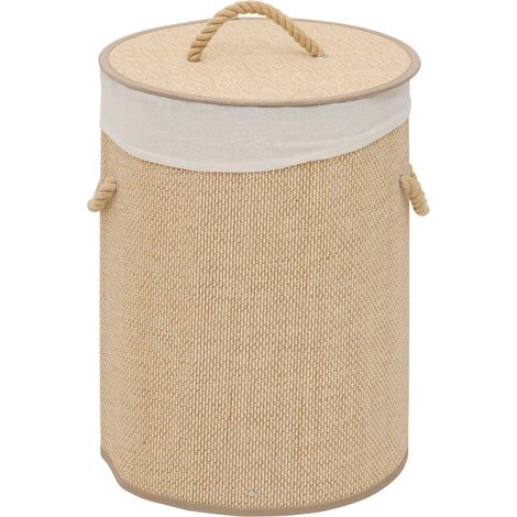 Cesto portabiancheria stemy 48l beige - 5five