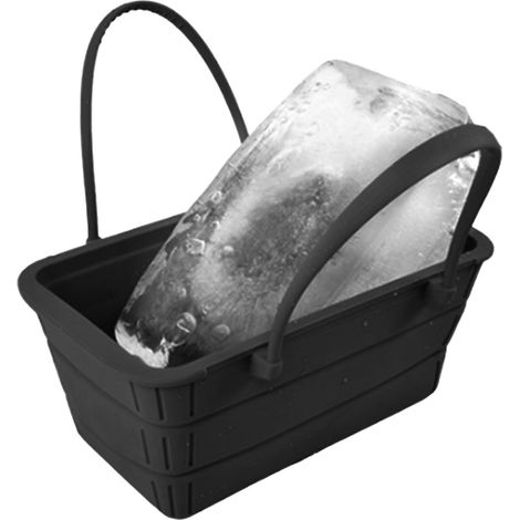 Seau à glace en silicone, pliable, grande capacité avec couvercle, idéal pour les pique-niques, les fêtes au bord de la piscine, les barbecues, les réunions et les bars à domicile. Dimensions : 22 x 1 (1/4)