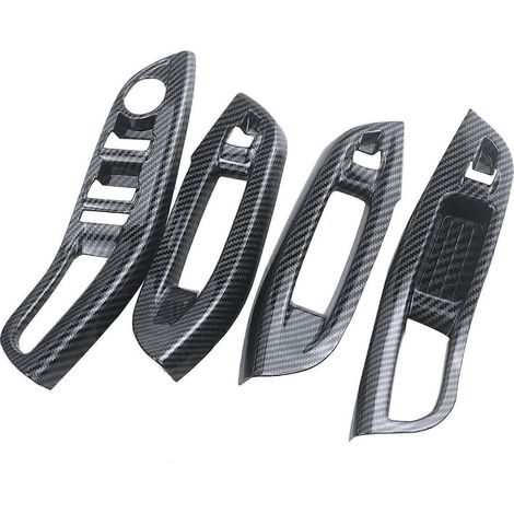 Für Ford Focus 3 MK3 MK4 2009-2017 Türinnenraum Armlehne Fensterverkleidung Carbonfaser Dekoraufkleber 4-teilig (1/5)