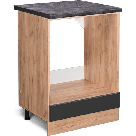 Mobile per forno da incasso R-Line, Antracite lucido, 60 cm , PL Antracite, Vicco