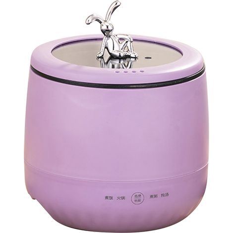 GARRYFIZH Mini cuiseur à riz électrique intelligent antiadhésif de 1,8 l, pour soupe aux céréales, ragoûts de bouillie,Violet