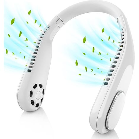 1 x ventilateur de cou portable 4000mah rechargeable sans lame accrocher le ventilateur de cou réglage à 3 vitesses 360 ° refroidissement Portable mini ventilateur personnel flexible pour hommes femme (1/5)