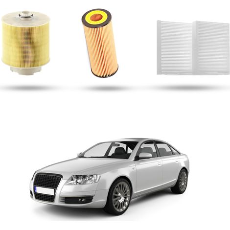 Kit Tagliando 3 filtri compatibile con Audi A6 II (C6) 3.0 tfsi v6 220kw dal 2008 al 2011 (1/5)