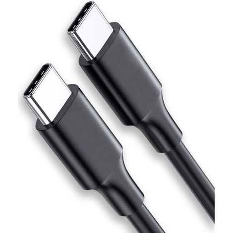 Câble USB - Câble USB - Câble USB-C 60W - Câble USB-C vers USB-C - Universel - Noir - 1m - 2 pièces (1/5)