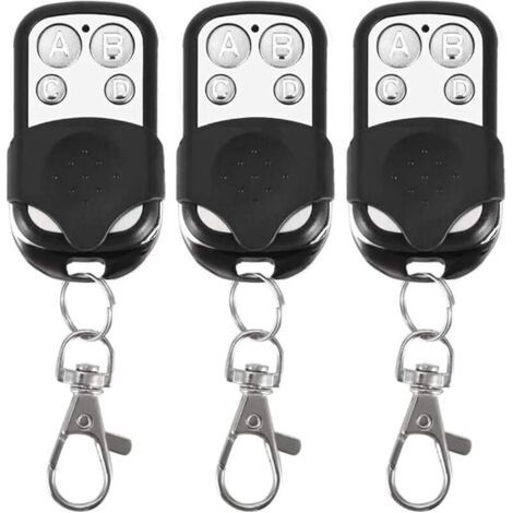 Lot de 3 télécommandes universelles, à Code Fixe, avec fréquence de 433,92 MHz, pour Portail Automatique (1/4)
