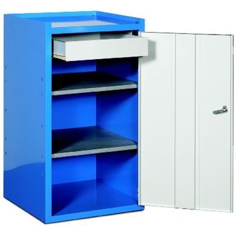PROVOST - Armoire à outillage Provost - 2 tablettes et 1 tiroir - Acier galvanisé, 500 x 500 x 920 mm (1/3)