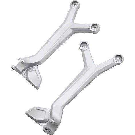Reposapiés para motocicleta, soporte para reposapiés para Trident 660 TRIDENT660 2021-2024, kit de soporte para reposapiés traseros del pasajero, color plata. (1/5)