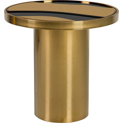Goldfarbener Beistelltisch aus Edelstahl 55 x 53 x 55 cm (1/5)