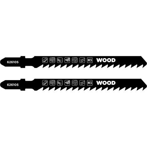 kwb 2x Lames de scie sauteuse pour le bois, extra-larges, 100 mm (pour bois dur, bois tendre, plastique, panneaux d'agglomérés) (1/2)