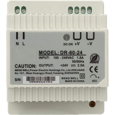 Lntyq DR-60-24 60W 24V Alimentation Simple Din-Rail Alimentation à Découpage AC/DC