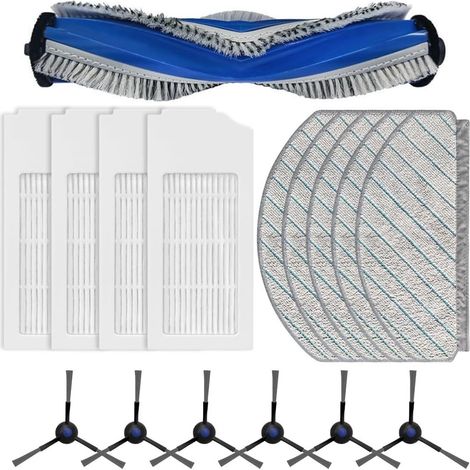 Kit De Rechange Pour Aspirateur Robot - Brosse Rouleau Principale - Filtres - Chiffons Serpillère - Brosses Latérales - 16 Pièces