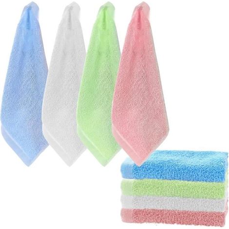 Gant de Toilette - Non spécifié - 4 Pièces - Microfibre - Lavable - Doux pour Bébé (1/4)