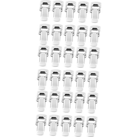Lot de 30 loquets en acier inoxydable pour boîtes et armoires (1/5)