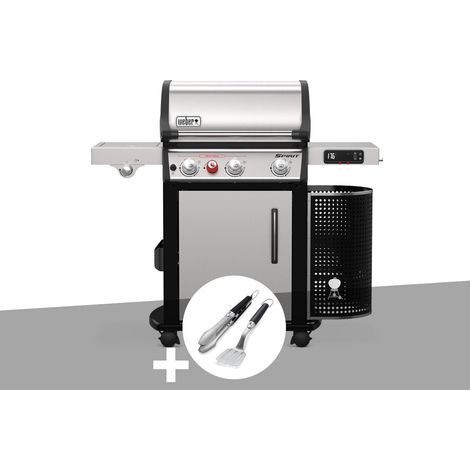 Barbecue gaz Spirit Premium SPX-335 GBS + Kit ustensiles Premium 2 pièces - Weber