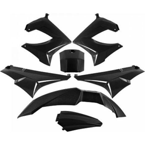 Kit Verkleidung tnt für Motorrad Derbi 50 senda r 7 Teile schwarz