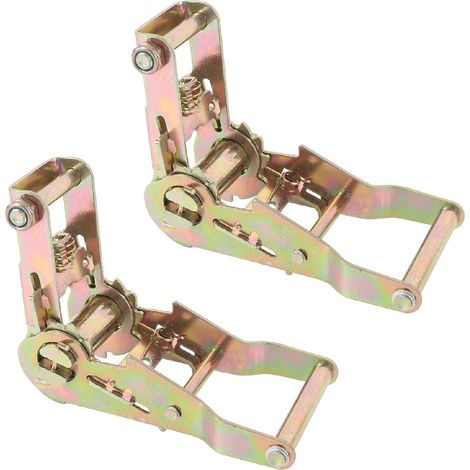 Boucle de Sangle D'arrimage à Cliquet, 2 pièces boucle d'arrimage à cliquet 1,5 pouce en acier au carbone 2500 kg de force de traction sangle de cerclage tendeur à cliquet (1/5)