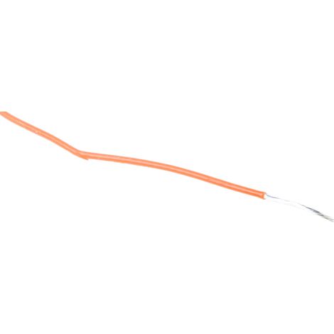 Fil de câblage à gaine PTFE RS PRO, 0,12 mm², 26 AWG, 200°C max, PTFE Orange, 100m ( Prix pour Bobine de 100 Mètres )