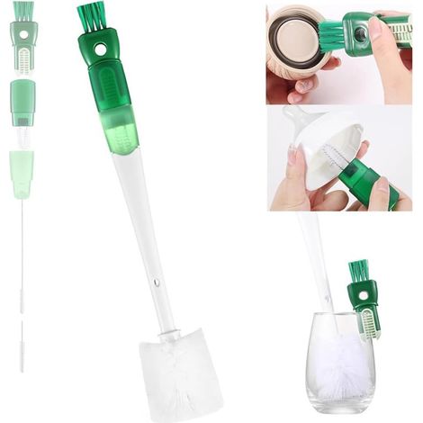 5 en 1 bouteille de brosses longues poignées nettoyeur de paille de paille souple (1/5)