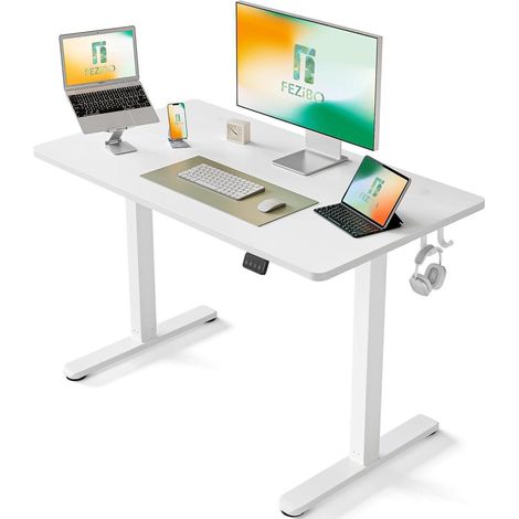 FEZIBO Elektrischer Schreibtisch 100x60cm Höhenverstellbar Memory (1/5)