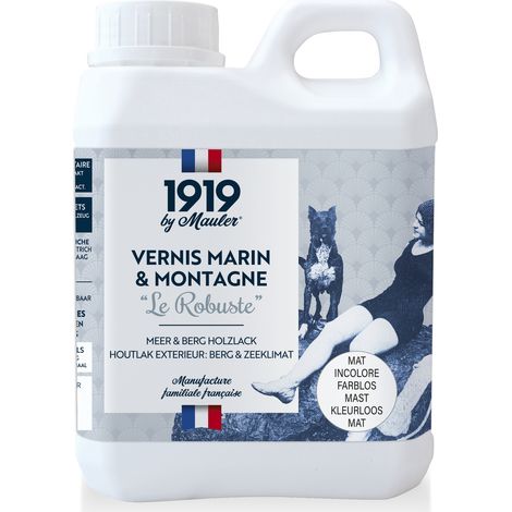 Vernis marin & montagne extérieur - 1L Mat Incolore - Ecolabel - Le Robuste 1919 by Mauler