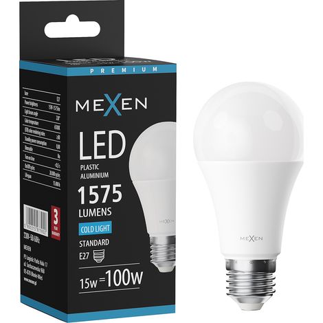 Mexen Nova Bombilla LED E27, A60, 15W, Fr铆a - 6500K, 1575 lm - L100-E27-1565-01 (1/5)