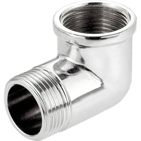 Codo de latón cromado 3/4" macho/hembra (1/2)