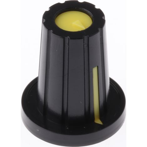 Bouton de potentiomètre RS PRO, Axe de 6.4mm, Diamètre de 17mm, Enfichable (1/2)