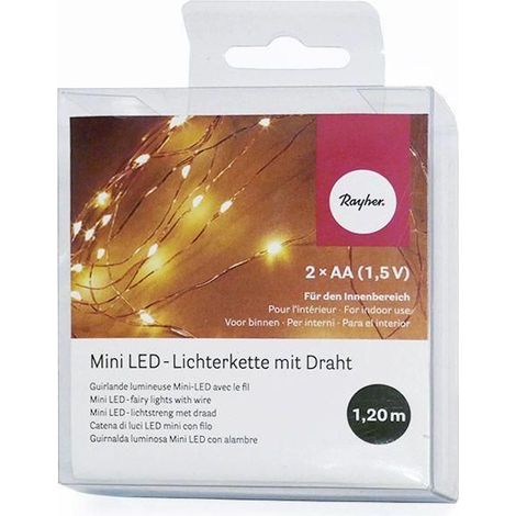 Guirlande lumineuse LED jaune à piles (1/2)