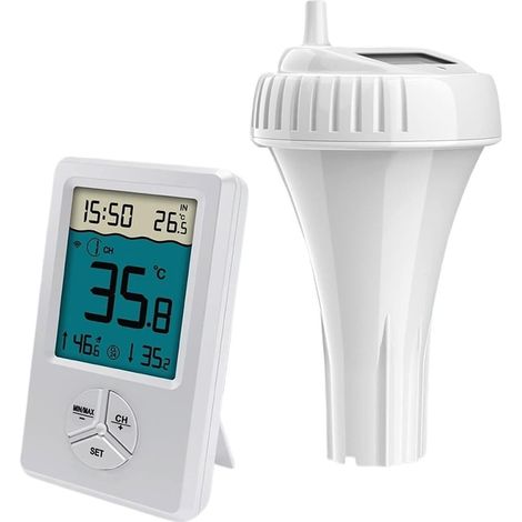 Thermomètre à Eau Thermomètre Flottant Sans Fil, Étanche IPX8, For Piscines, Jacuzzis, Petits Étangs Et Aquariums (1/5)