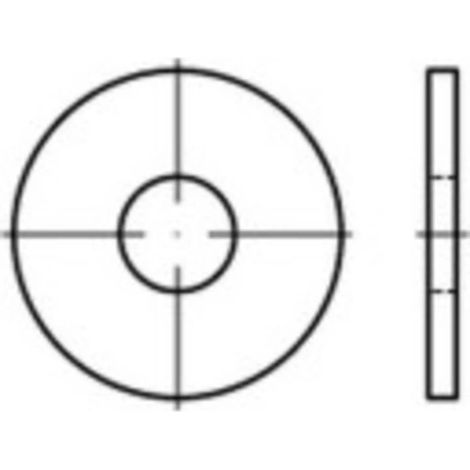 [GEBRAUCHT] B-Ware Toolcraft Unterlegscheiben Innen Durchmesser: 5.3 Mm Din 9021 Edelstahl 1000 St.