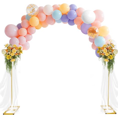 2.3x2.3M métal mariage arc fond arc stand fleur cadre fond stand pour jardin cour intérieur extérieur décoration de fête (1/5)