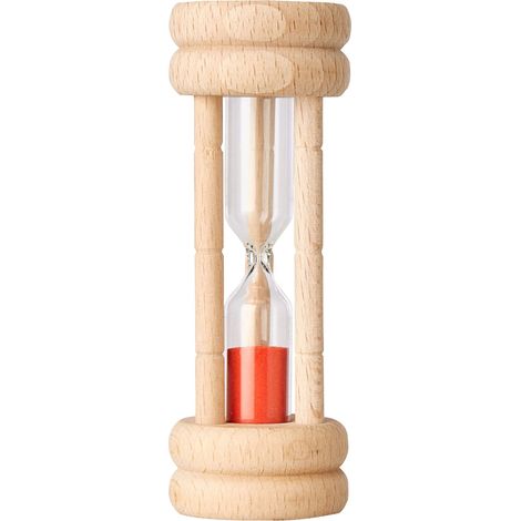 Fackelmann Timer a Forma di Uovo con Sabbia, faggio, Beige, 10 x 3,5 cm (1/4)