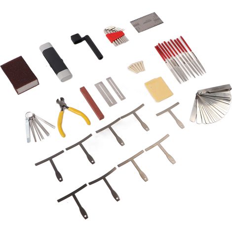 Kit de Réparation Guitare 45 Pièces, Outils Multifonctions Portables, Accessoires pour Instruments de Musique (1/5)