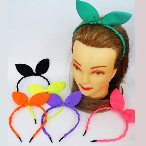 TrAdE Shop Traesio - 2pz. Cerchietto Frontino Retro Colorati Orecchie Fermacapelli Plastica Accessori -