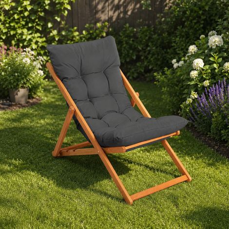 Silla de Exterior Coghinas, Respaldo Reclinable, Marrón (1/4)