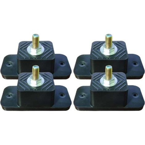 Amortisseur de climatiseur - Support de montage pour climatiseur extérieur à condensateur mini-split, 4 pièces - Hauteur 4 cm