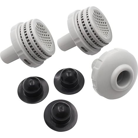 Kit di raccordo per getto a spruzzo per piscina modello 25022E, completo di filtro a rete, ugello di ingresso, tappo e accessori. (1/5)