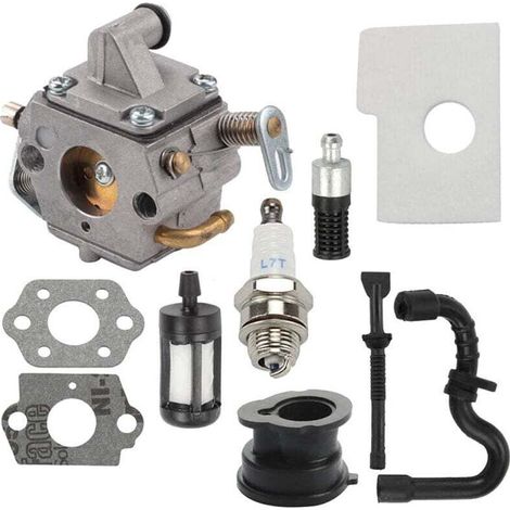 Carburateur pour Tronçonneuse MS170 MS180 MS170C MS180C Pièce de Rechange 1130120 0603 1130124 0800 (1/4)