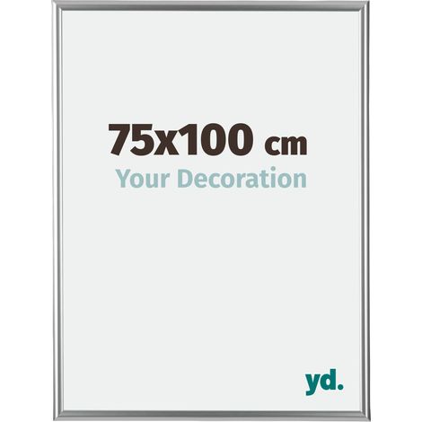 yd. - Cadre photo 75x100 - Argent - Plastique - Bordeaux
