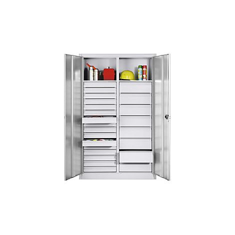 C+P 760343 Armoire d'atelier en tôle d'acier 2 tablettes