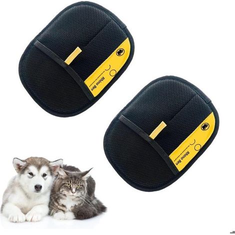KLVGTIFS PU - Lot de 2 gants d'épilation pour animaux de compagnie, gants de toilettage réutilisables pour chats et chiens, pour le lavage (1/5)