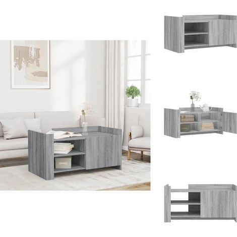 Couchtisch Grau Sonoma 100x50x50 cm Holzwerkstoff - Couchtisch - Wohnzimmermöbel - Holzmöbel - Grau - Holzwerkstoff (1/5)