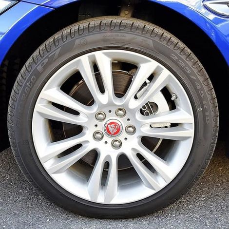 4 Pièces Voiture Alliage Cache Moyeux, pour Jaguar XFLXELXE XJ XF, 58mm Capuchons Centre Roue Enjoliveurs Avec Logo Roue Jante A447 (1/4)