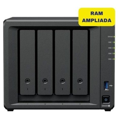 NAS Synology Diskstation DS425+/ 4 Bahías 3.5- 2.5/ 6GB DDR4/ Formato Torre